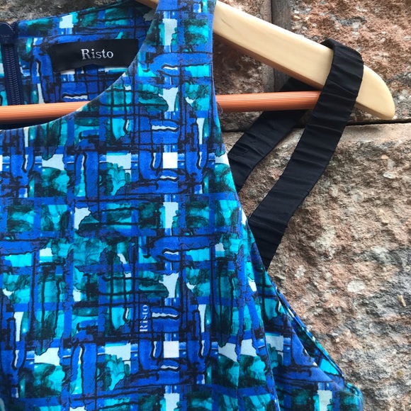 Risto Kyra Hydra-Print Apron Dress Formal Shift - Picture 8 of 8